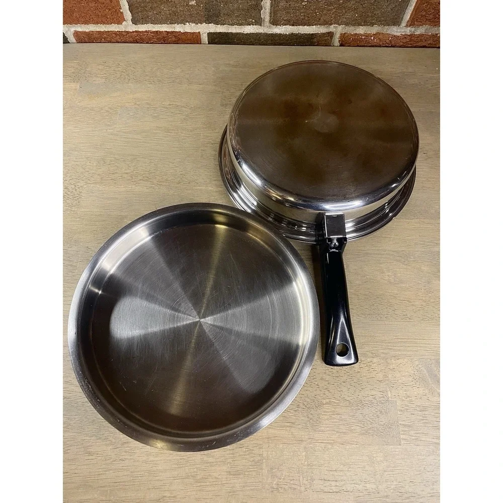 Maxam 18/8 3-Ply Stainless Steel 10 Inch Skillet With Lid USA‎